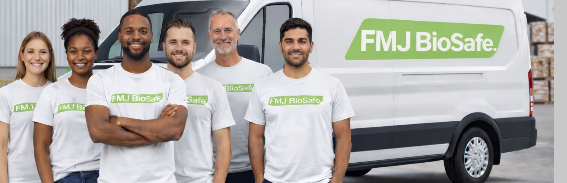Group picture of team at FMJ Biosafe